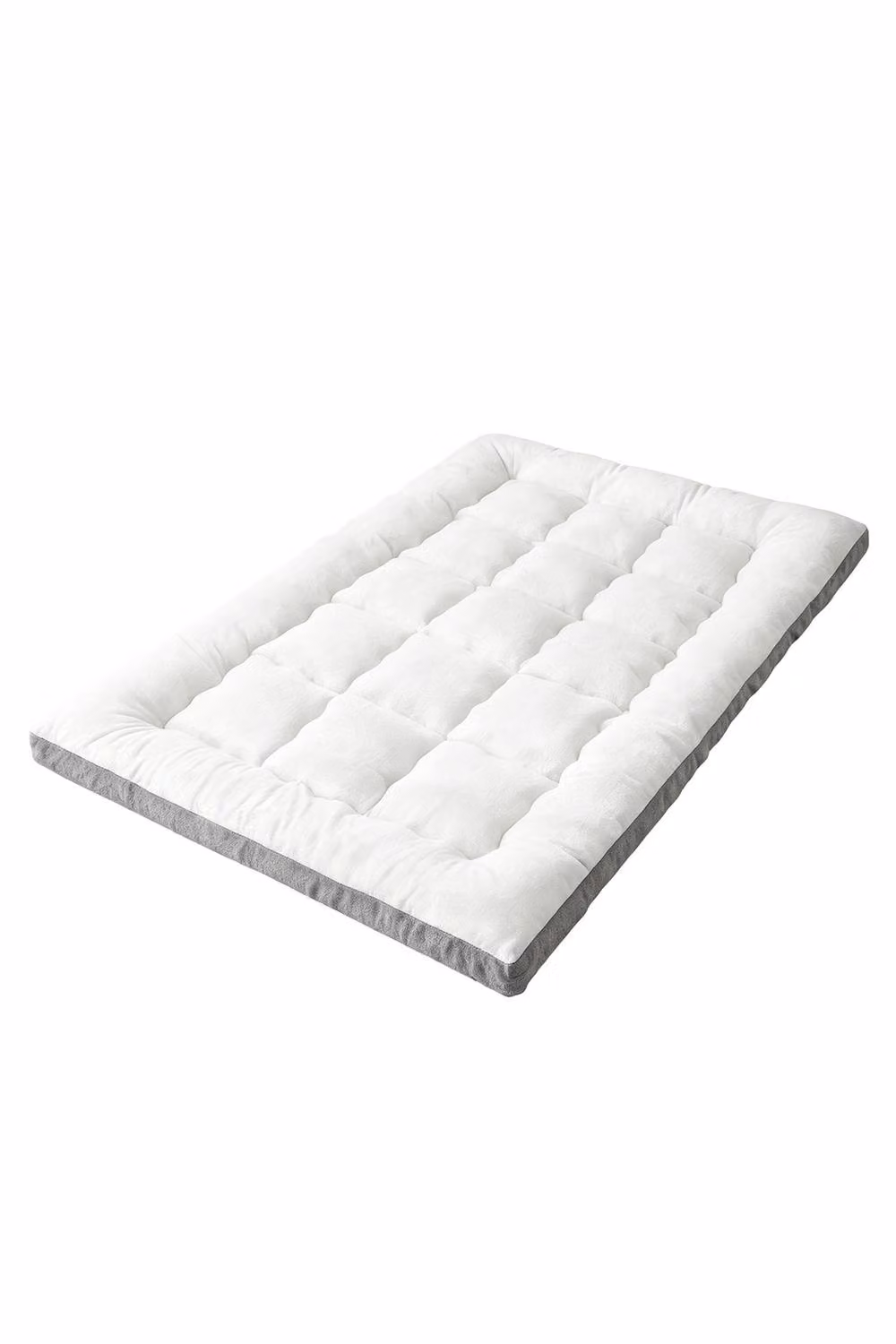 Living and Home Plush Mattress Topper in White, Double, W: 140 cm, L: 200 cm, Thickness: 10 cm – 3