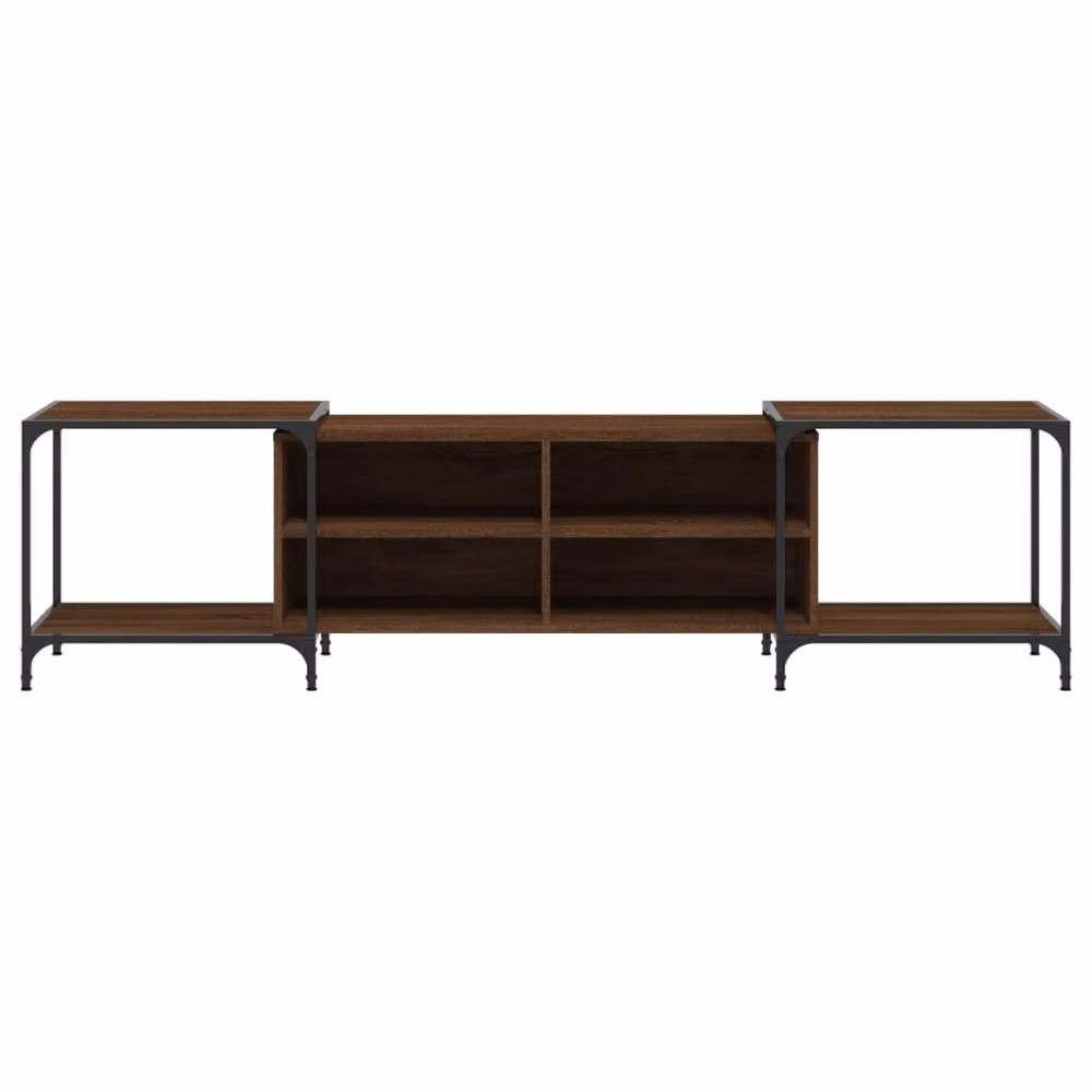 Berkfield Home Brown Oak TV Cabinet W: 203 cm, D: 50 cm, H: 50 cm – 3