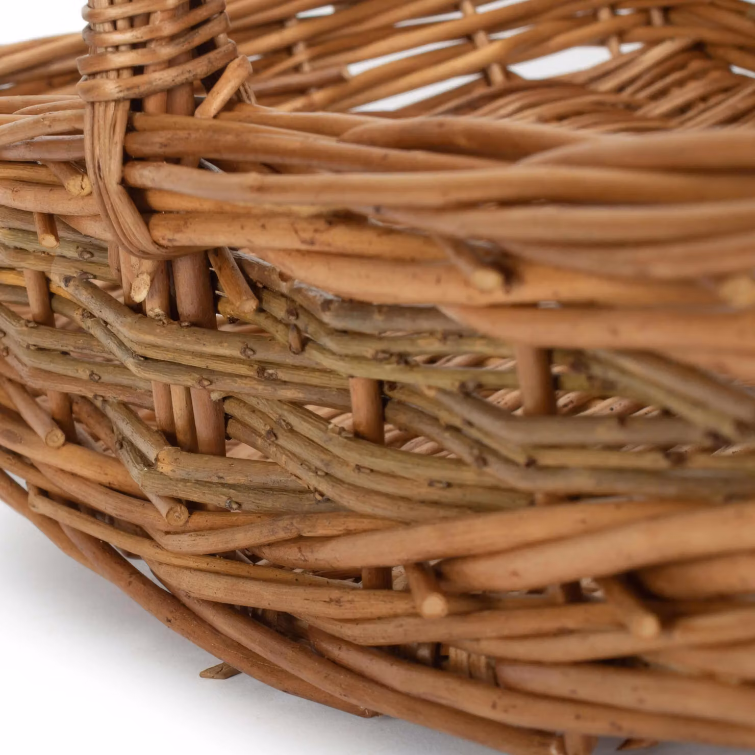 Red Hamper Unpeeled Willow Garden Trug Basket in Brown with Handles, Small – 2
