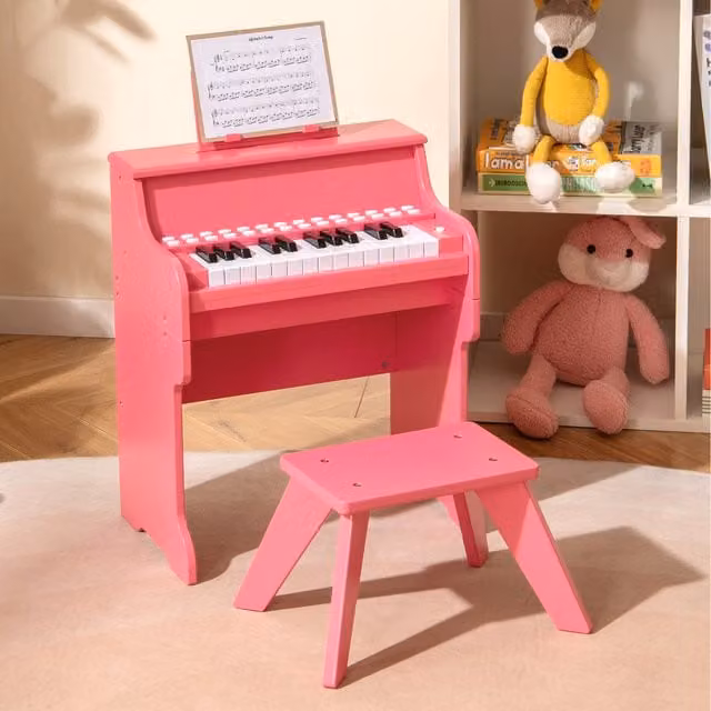 Costway Kids Piano Keyboard in Pink
