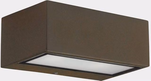 Netlighting Nemesis Brown Outdoor LED Up Down Wall Light, W/D/H: 22 x 9 x 9 cm, 17.5W, 2700K, IP65 – 2
