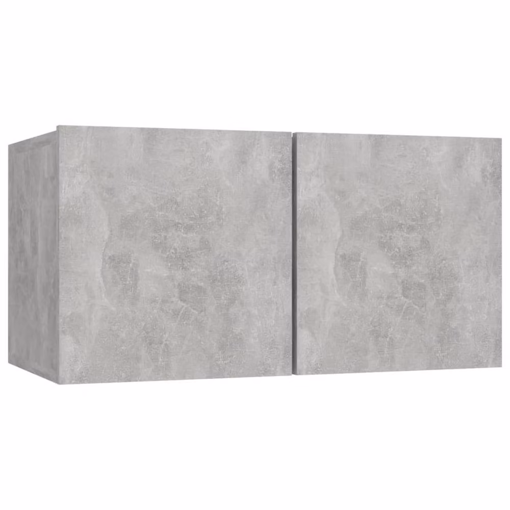 Berkfield Home Practical 5 Piece TV Cabinet Set in Concrete Grey Engineered Wood