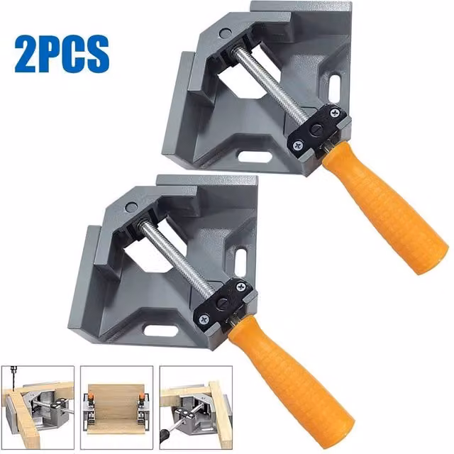 SPETLEK 2-Piece 90 Degree Right Angle Corner Clamp for Woodworking and Welding, Grey, W: 10000 mm, H: 520 mm – 1