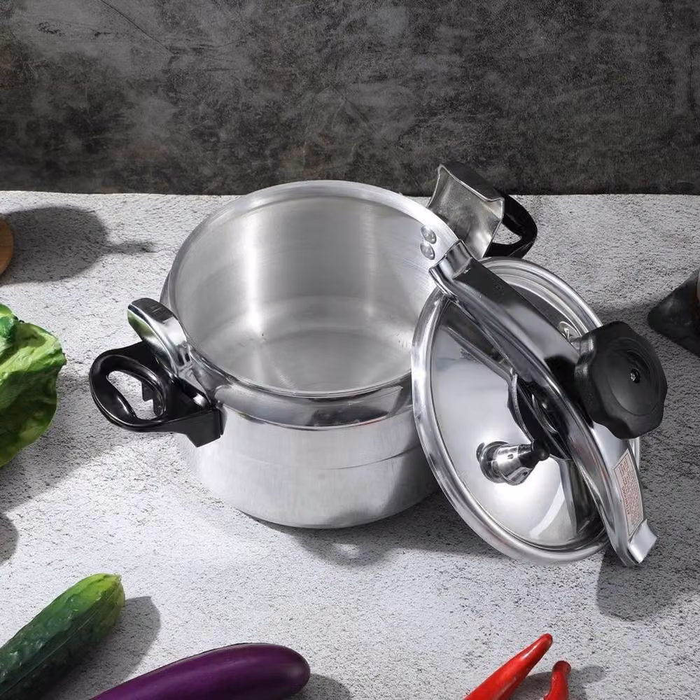 PAWNORA Silver Aluminium Uncoated Pressure Cooker, 7 l – 5