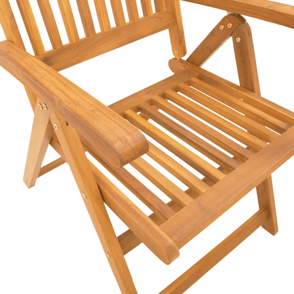 Berkfield Home 3 Piece Acacia Wood Garden Dining Set in Brown – 3