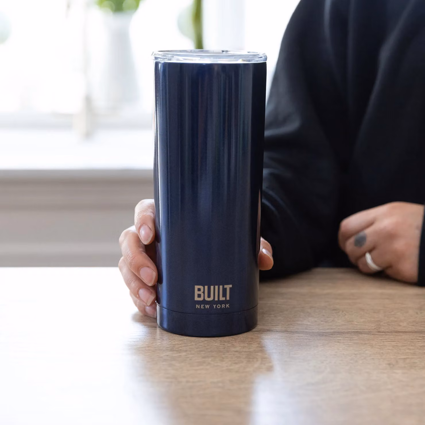 Built NY Double Walled Stainless Steel Travel Mug with Lid, Blue, 590 ml – 3