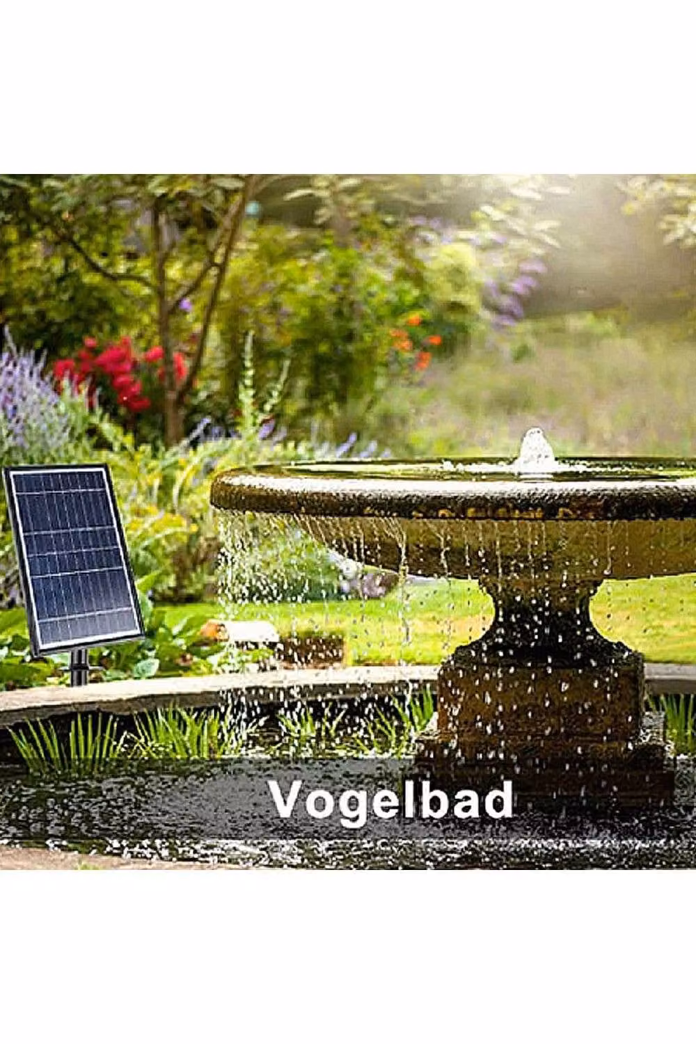 KDMD 7W Solar Powered Fountain Pump with RGB Multicolour LED and 11 Nozzles – 8