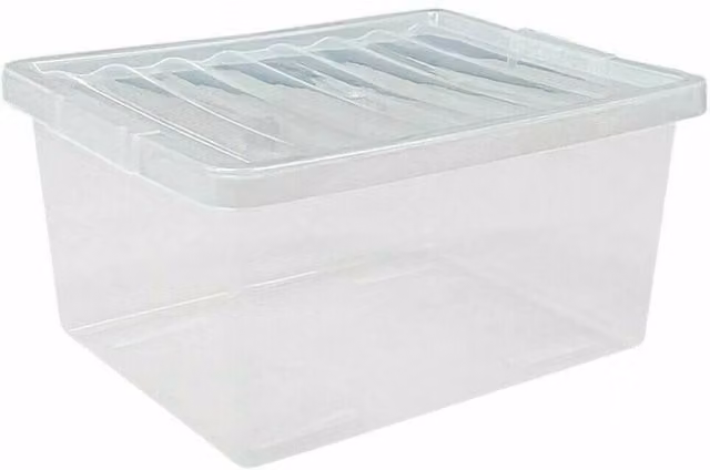 SPETLEK Large Transparent Plastic Storage Box with Lid