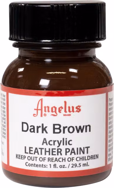 Angelus Acrylic Leather Paint in Brown, 1oz