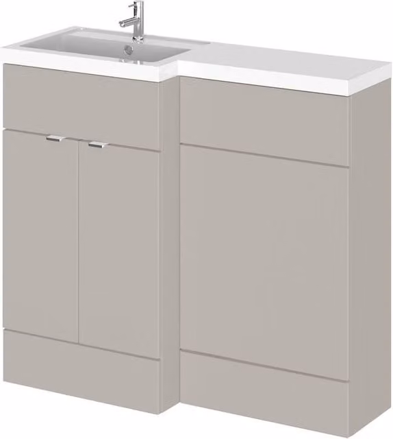Balterley Alrewas Contemporary Grey 2 Door Left-Hand Combination Bathroom Unit