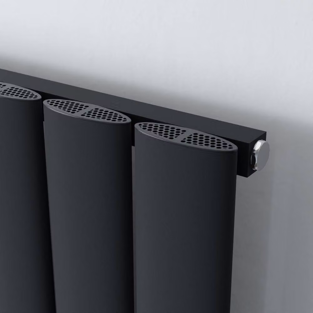 Bathroom Kingdom Saturn Anthracite Single Flat Panel Vertical Radiator, Grey, H: 1800 mm, W: 470 mm – 2