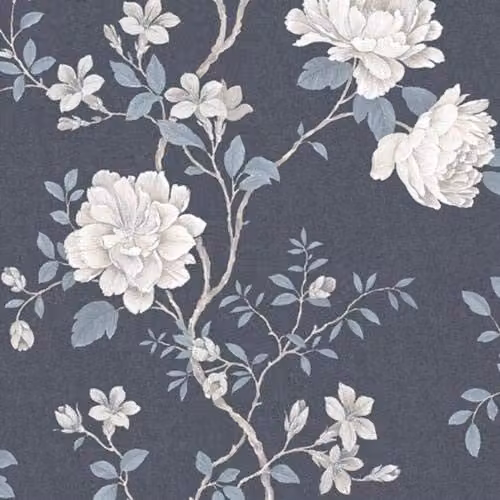 Galerie Vintage Roses Trailing Roses Botanical Floral Wallpaper in Beige and White
