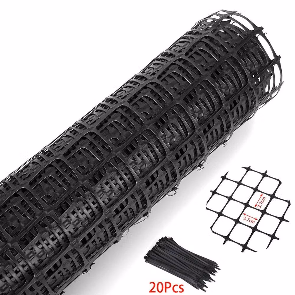SPETLEK Black PVC Garden Fence Netting Mesh Protection, 10m Length – 2