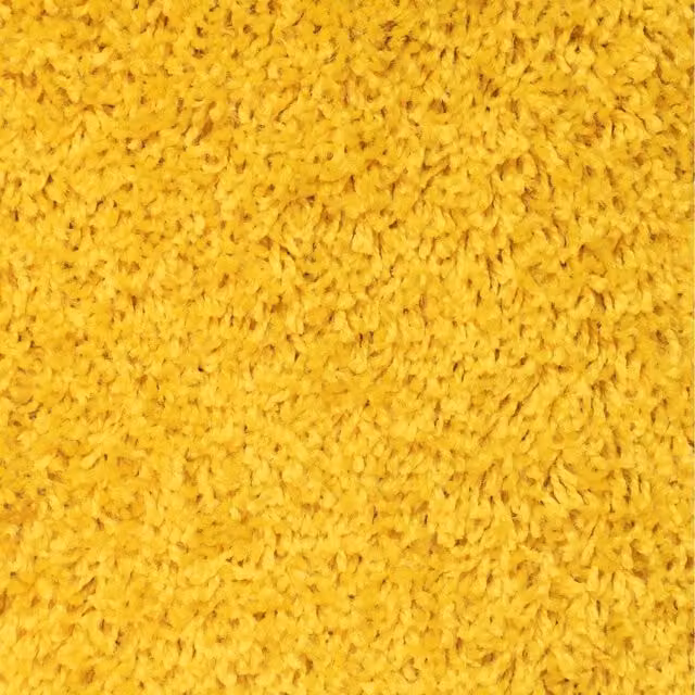 The Rug House Soft Value Shaggy Living Area Rug, Yellow, W/D: 135 x 135 cm