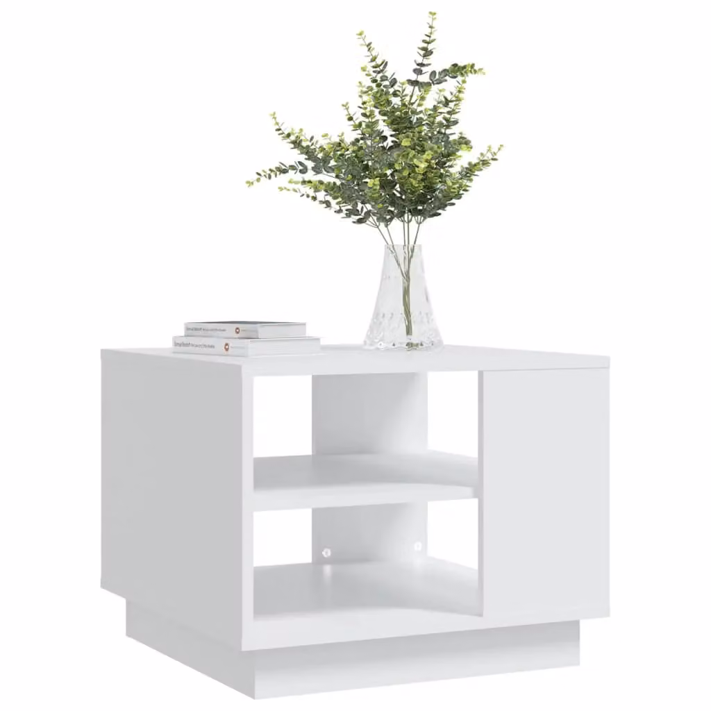 Berkfield Home Modern White Square Coffee Table, W/D/H: 55 x 55 x 43 cm – 2