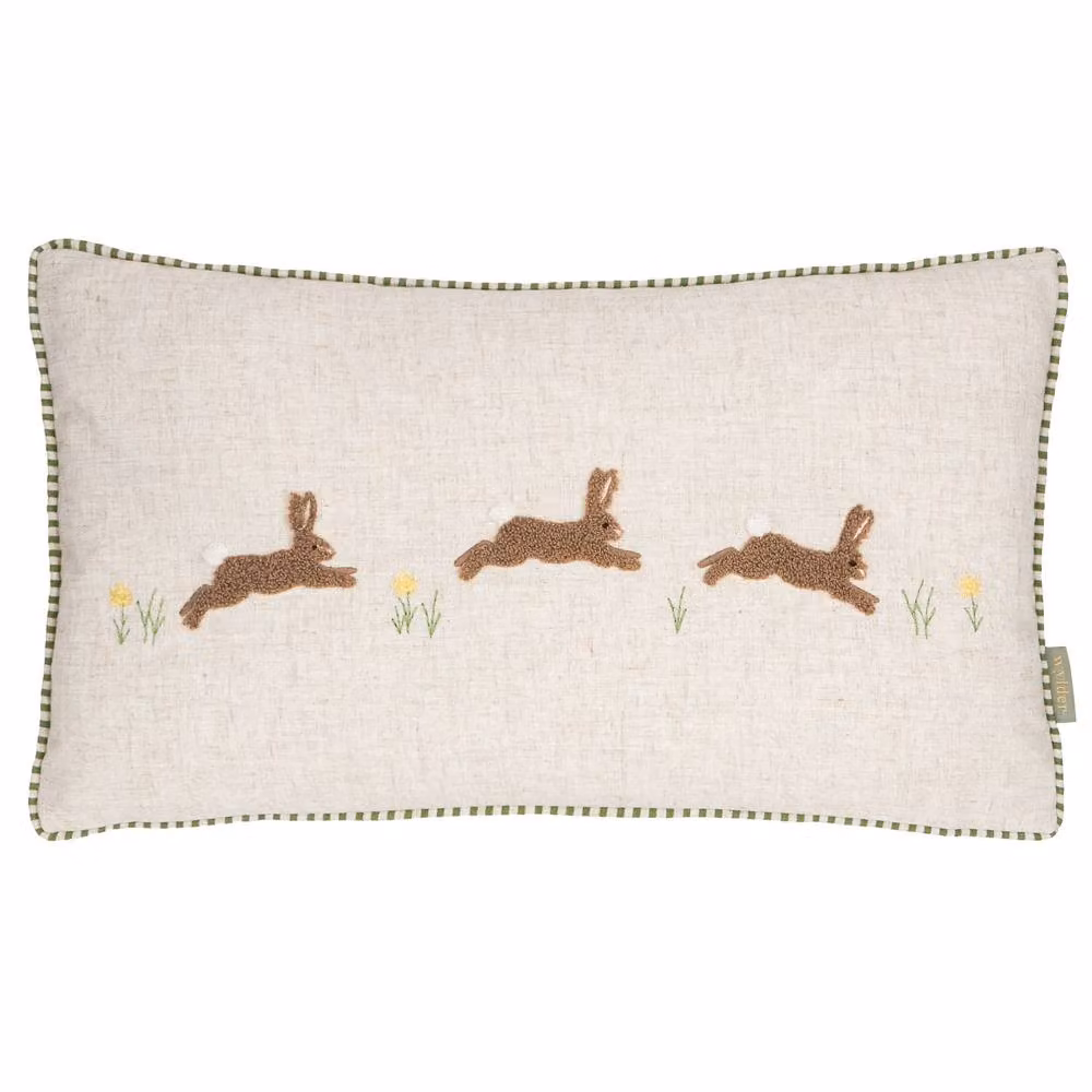 Wyld Haus Beige Velvet Rectangular Animal Cushion W: 50 cm, H: 30 cm, D: 1 cm – 2