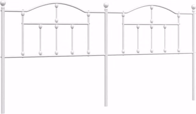 Berkfield Home Classic Metal Headboard, White, Width: 193 cm – 1