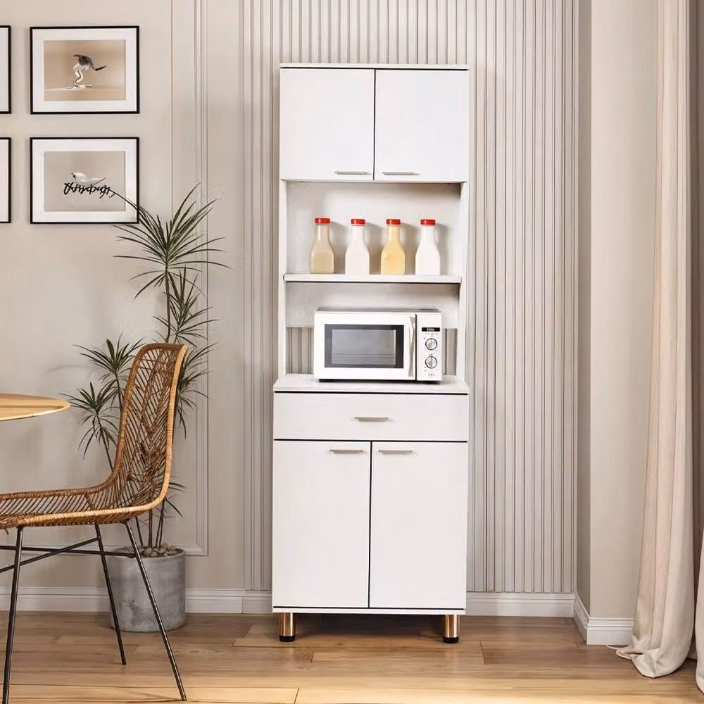 KORVIXA Farmhouse Sideboard Cabinet in White, W: 70 cm, H: 75 cm – 2