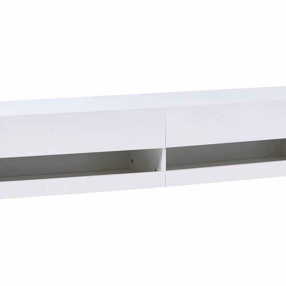 Wyld and Coco White MDF LED TV Stand with Cable Management – 2
