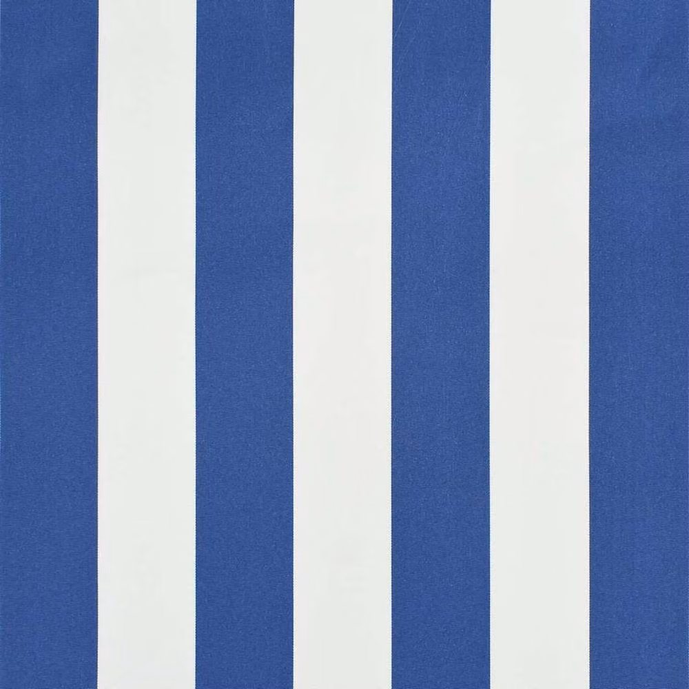 Berkfield Home Retractable Striped Awning in Blue and White, W/D/H: 400 x 150 cm – 2