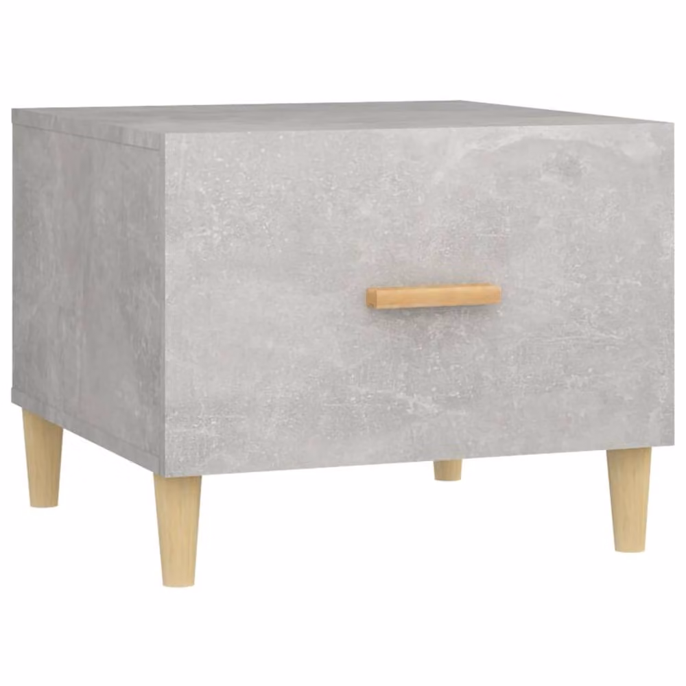 Berkfield Home Sturdy Square Coffee Table in Concrete Grey, W/D/H: 50 x 50 x 40 cm – 2