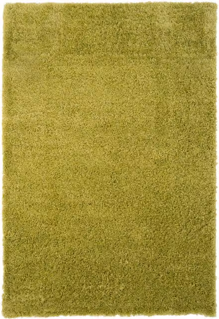 The Rug House Soft Shaggy Rectangular Rug in Green, W: 150 cm, D: 80 cm