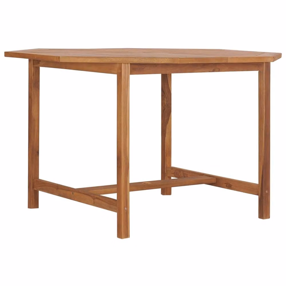 Berkfield Home Beautiful Garden Dining Table in Brown Solid Teak Wood, W/D/H: 110 x 110 x 75 cm – 2
