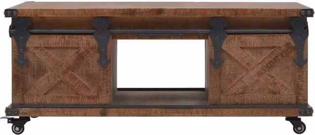 Berkfield Home Industrial Solid Fir Wood Coffee Table in Brown, W/D/H: 91 x 51 x 38 cm