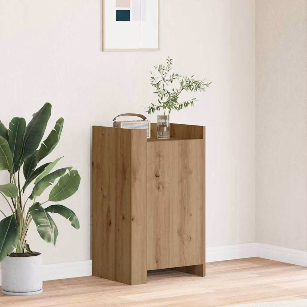 Berkfield Home Artisan Oak Sideboard in Brown, W/D/H: 45 x 35 x 75 cm – 2