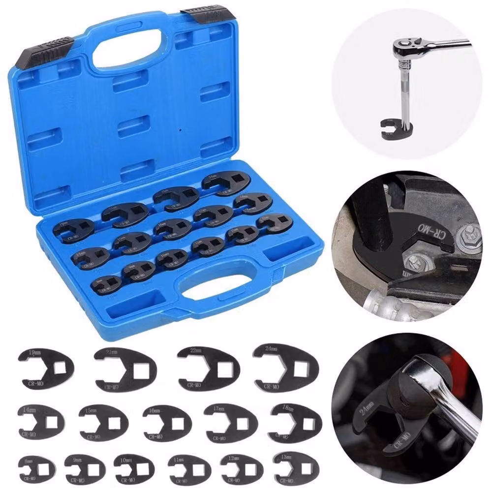 Nordara 15-Piece Metric Crowfoot Wrench Set in Multicolour – 3