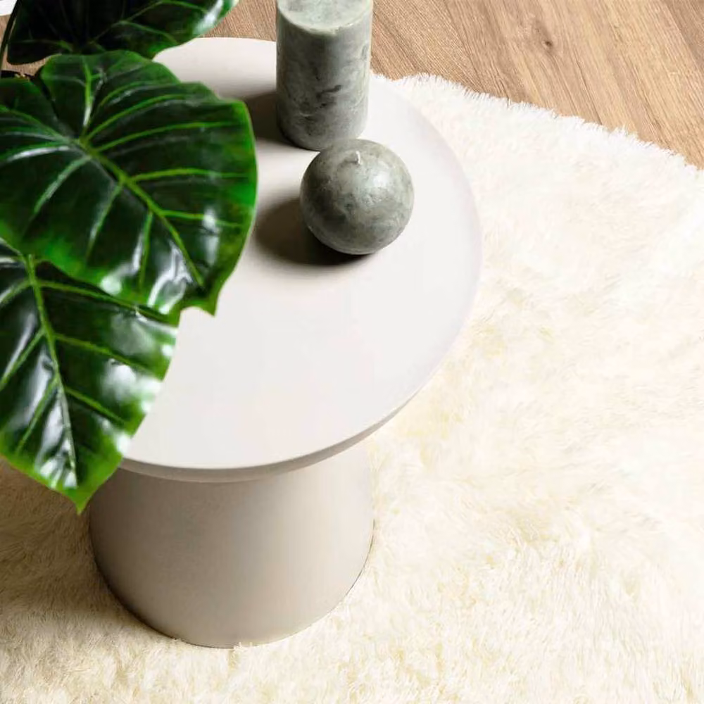 Berkfield Home NAVARRA Shaggy High Pile Rug, Beige, W/D/H: 240 x 240 x 1 cm – 2