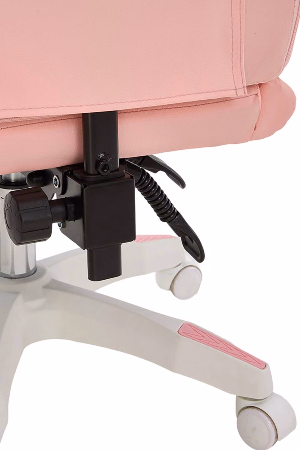 Living and Home Ergonomic Gaming Chair in Pink with Synthetic Leather, Headrest and Lumbar Support – 3