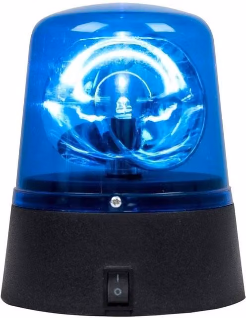 SPETLEK Blue and Black Battery Operated Rotating LED Party Light with Flashing Design