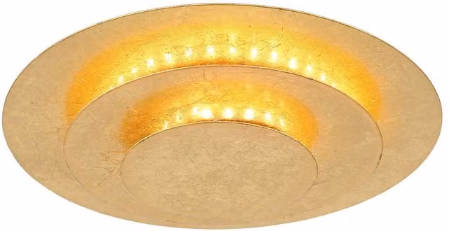 Netlighting Heda Modern Semi Flush Ceiling Light in Gold/Brass with Warm White LED – 1