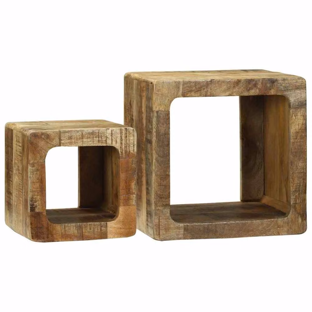Berkfield Home Brown Solid Mango Wood TV Unit, W/D/H: 36 x 36 x 30 cm – 2