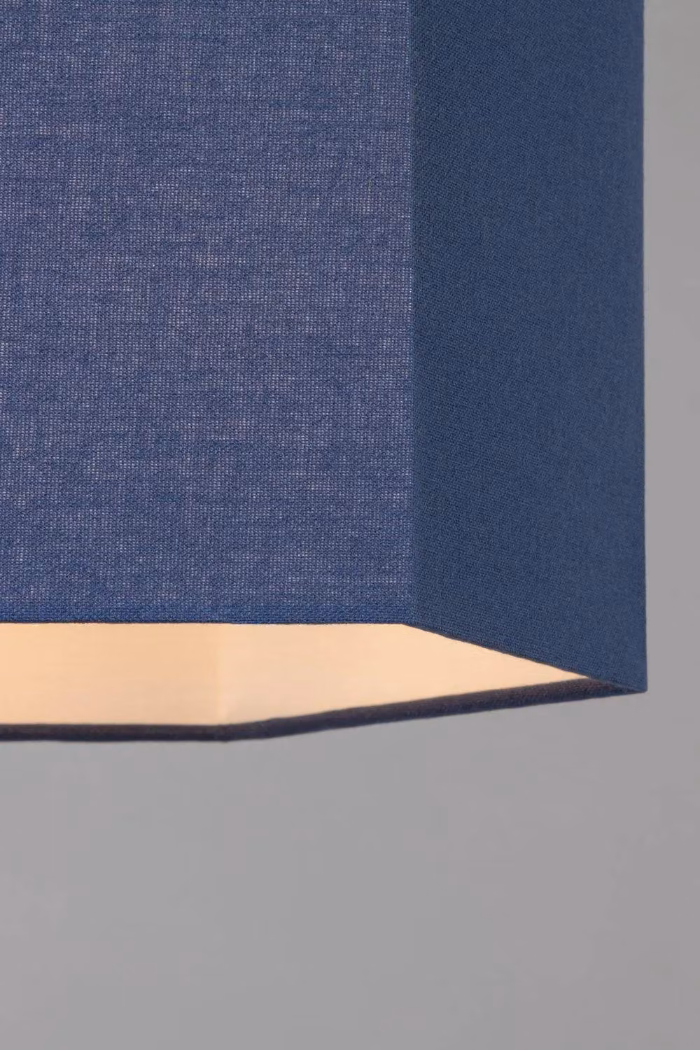 BHS Lighting Glow Hexagon Easy Fit Fabric Light Shade in Blue – 2