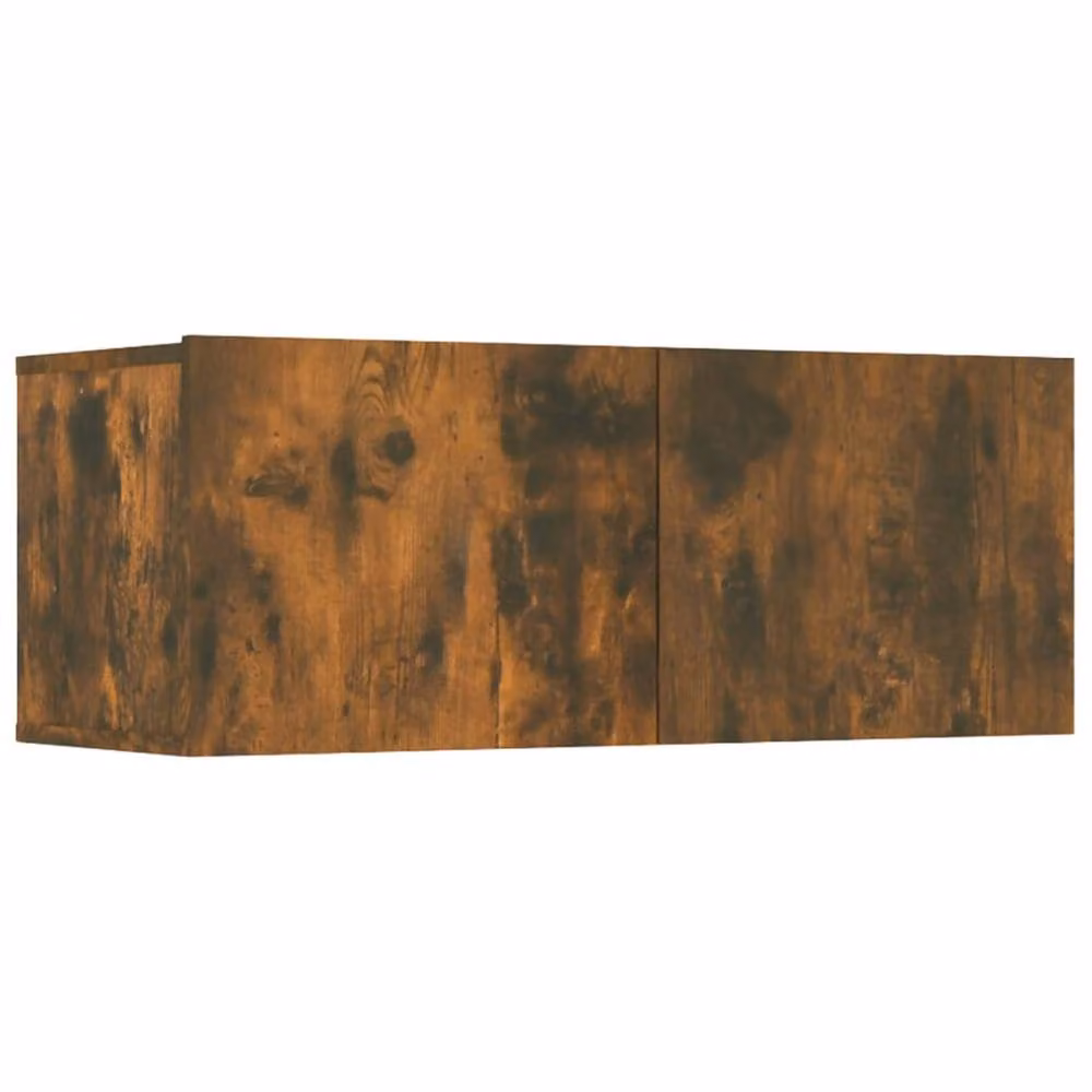 Berkfield Home Set of 4 Smoked Oak TV Cabinets in Brown, Engineered Wood, W/D/H: 80 x 30 x 30 cm – 3