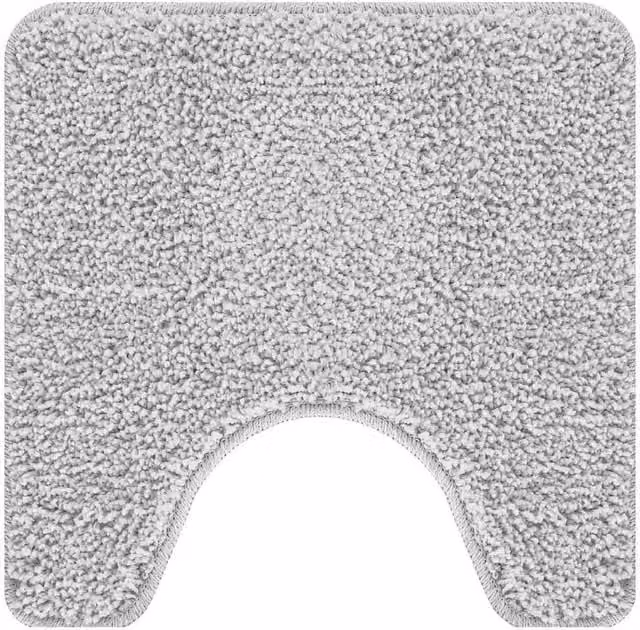 Berkfield Home U-Shaped Non-Slip Grey Bath Mat, W/D: 50 x 50 cm