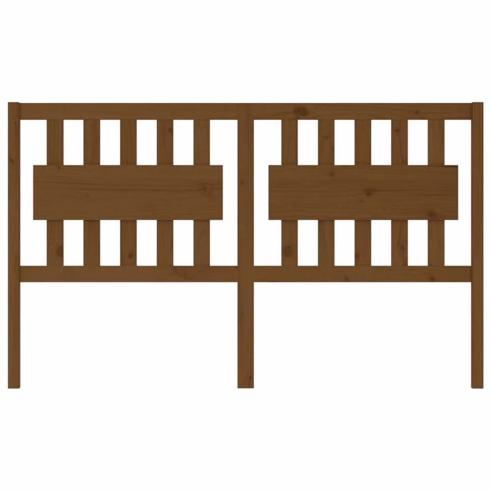 Berkfield Home Rustic Solid Pine Wood Bed Headboard, Honey Brown, W: 155.5 cm, D: 4 cm, H: 100 cm – 3