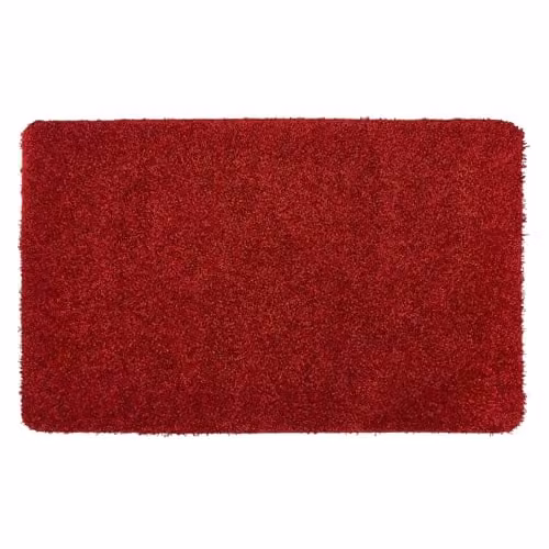 My Mat Red Non-Slip Washable Rectangular Shaggy Doormat W: 60 cm, D: 100 cm – 1