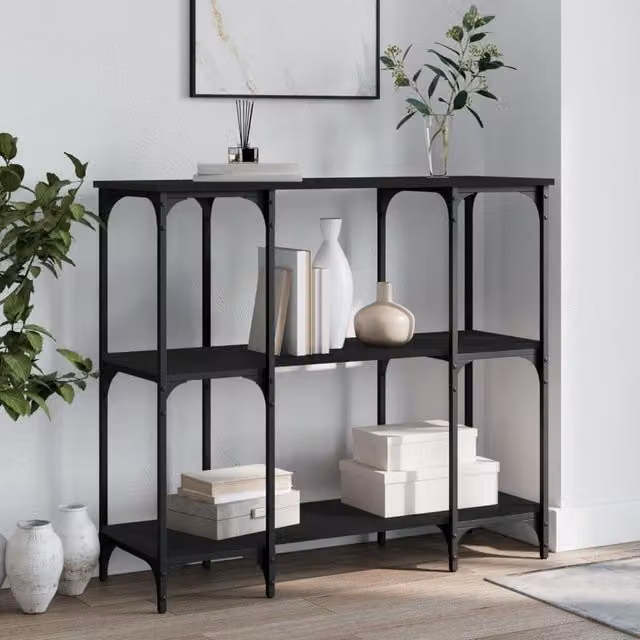 Berkfield Home Black Industrial Console Table, W/D/H: 102 x 35 x 90 cm