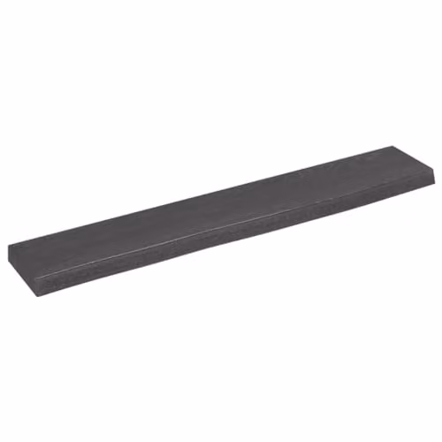 vidaXL Rustic Oak Wall Shelf, Dark Brown, W: 60 cm, D: 10 cm, H: 2 cm