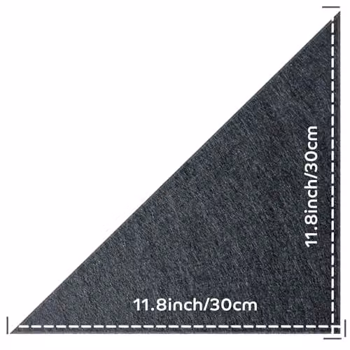 Gr8 Home Set of 24 Black Triangle Self Adhesive Acoustic Wall Panels made from Polyester Fibre – 3