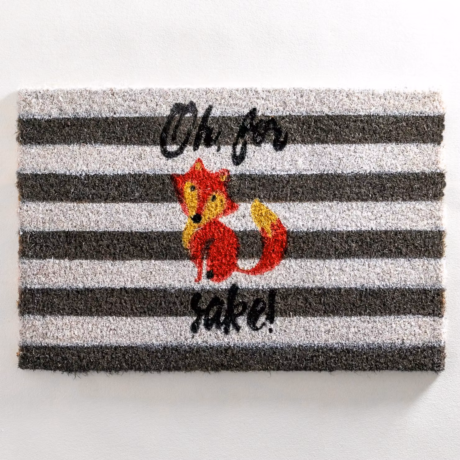 Artsy Mats Fox Sake Multicolour Coir Doormat, W: 45 cm, D: 75 cm – 3