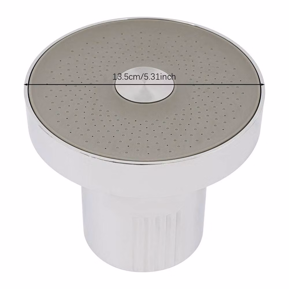 VOGREX 5 Inch Round High Pressure ABS Filter Shower Head in Silver