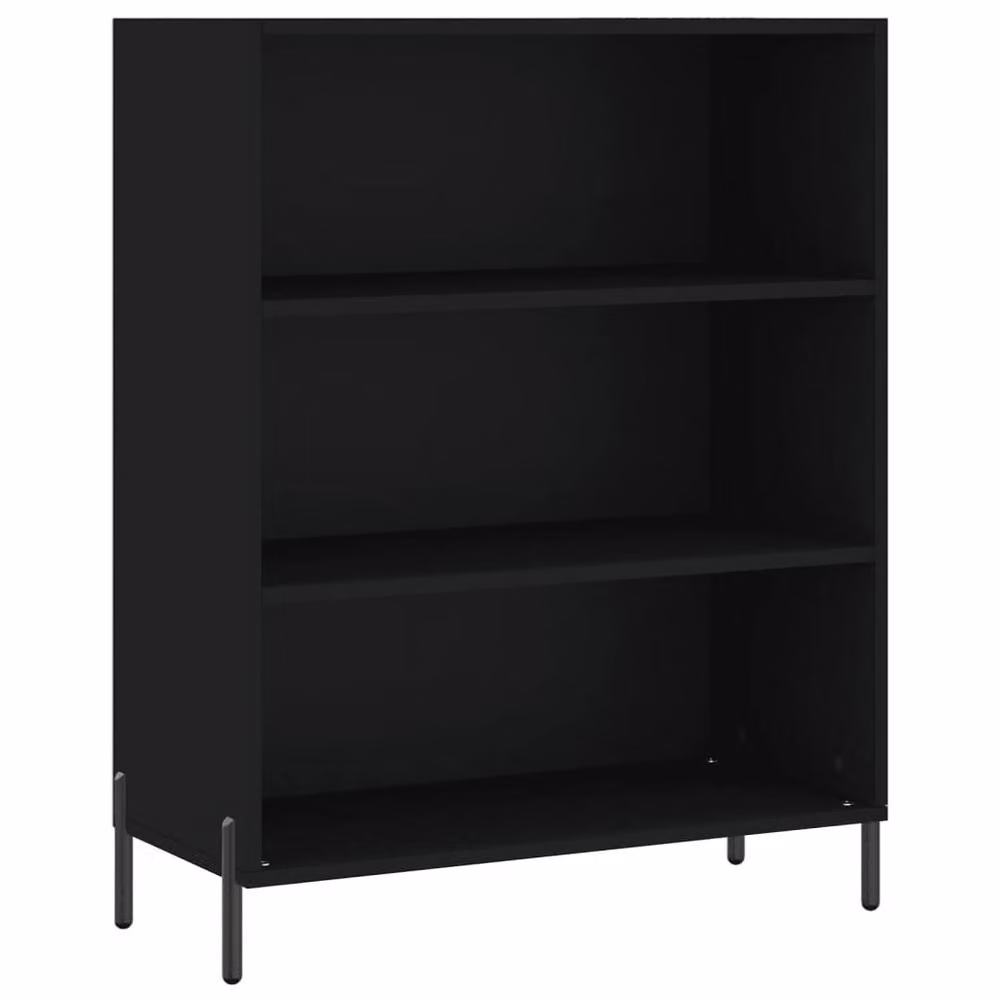 Berkfield Home Modern Black Highboard with Internal Shelves, W/D/H: 69.5 x 32.5 x 180 cm – 4