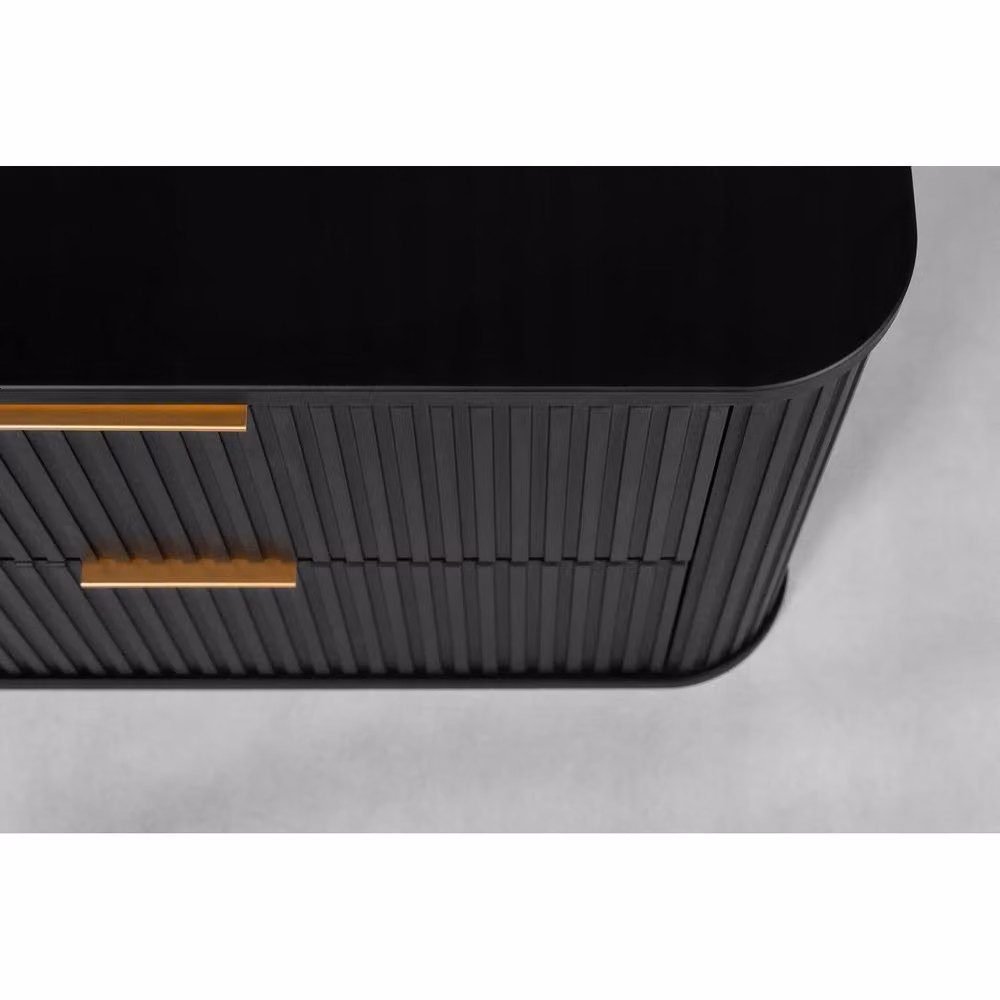 Heze Furniture Glamour Style 2 Drawer Bathroom Vanity Cabinet in Black W/D/H: 120 x 41.5 x 51.7 cm – 5