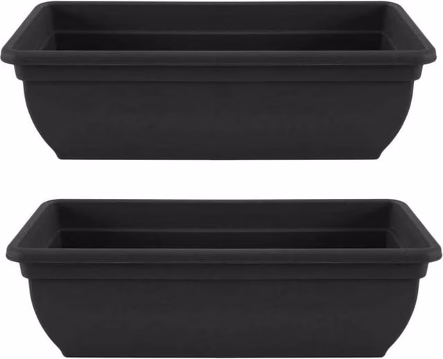 Bel Garden Winchester Sptelek 2 Black Plastic Trough Planter Tub