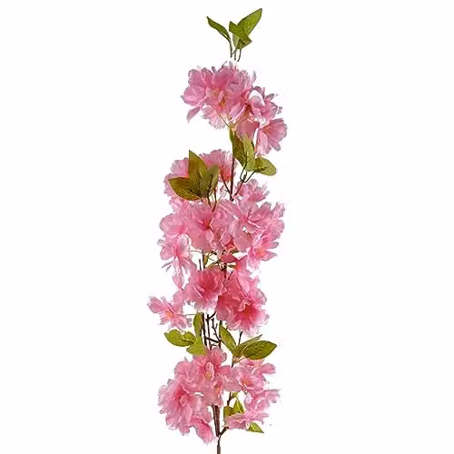 Leaf Pink Artificial Blossom Stem Floral Spray 100 cm – 1