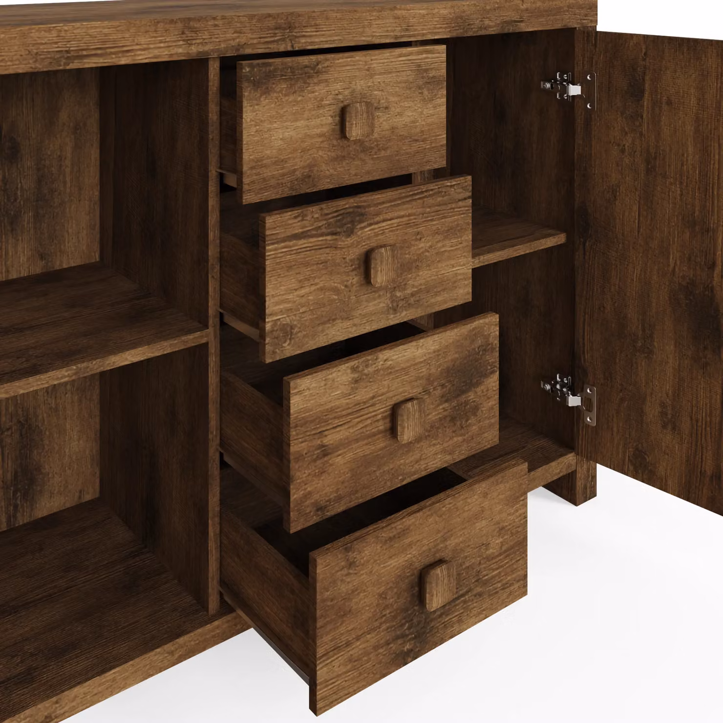 GFW Jakarta Large Brown Wood Effect Sideboard – 4